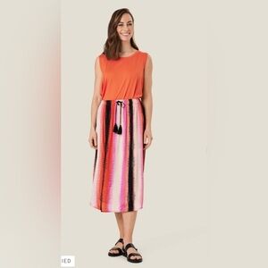 MASAI COPENHAGEN
Silja Stripe Drawstring Waist Midi Skirt